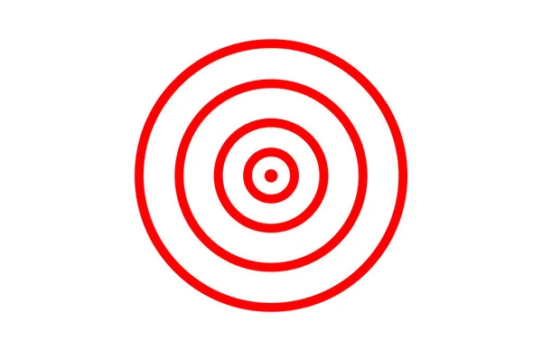 Red Target White — Stock Vector