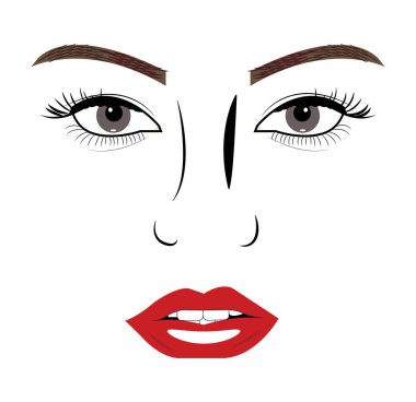 beyaz makyaj ve küpe ile güzel kadın yüz