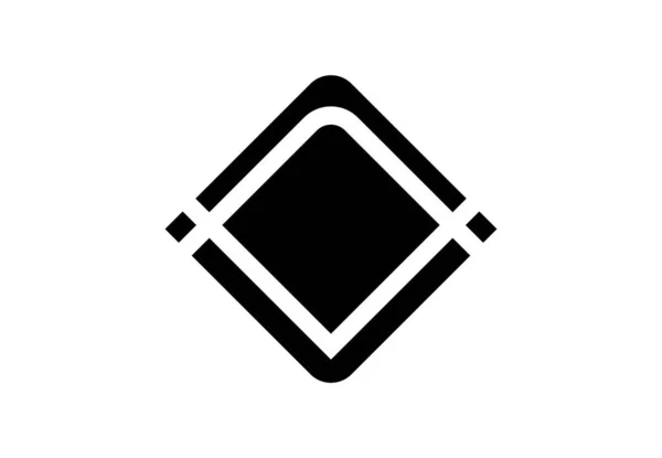 Icône Abstraite Noire Sur Blanc — Image vectorielle