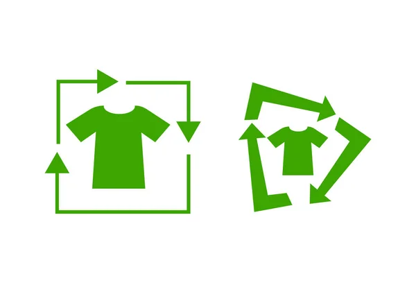 回收环保T恤图标隔离 — 图库矢量图片