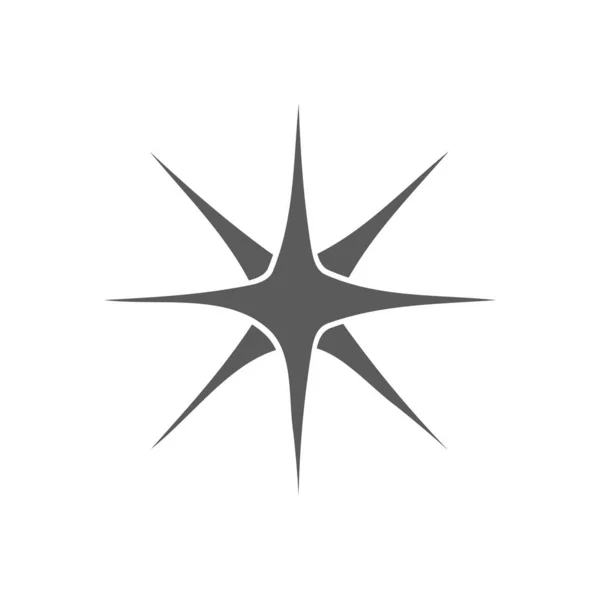 Icône Étoile Étincelle Grise Isolée — Image vectorielle
