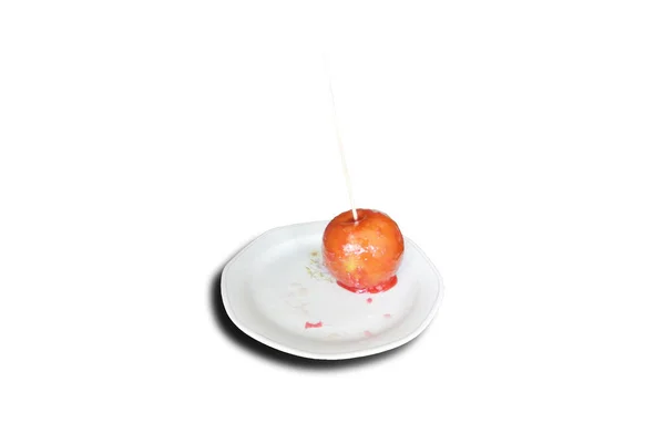 Zuckeräpfel Auf Tellern — Stockfoto