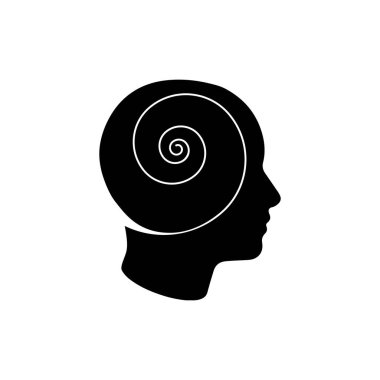 İnsan sarmalı psikoloji baş simgesi izole edildi