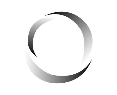 soyut siyah daire simgesi izole edildi