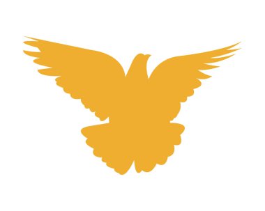 Barış siluetinin güvercini