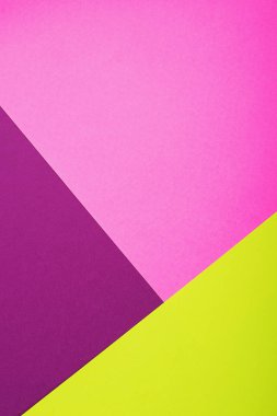 Soyut geometrik Festival arka plan. Mor, pembe ve sarı trend renkleri 2019,