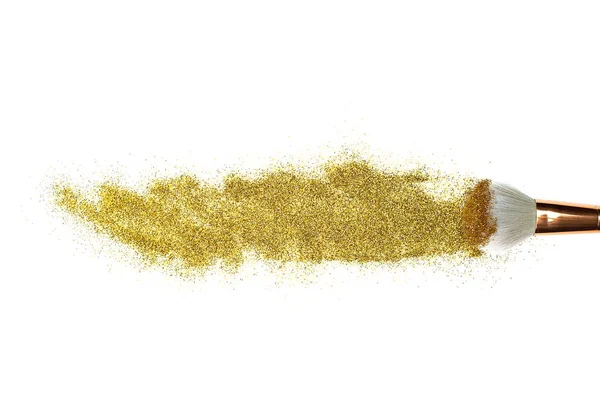 Universal gold glitter background isolate on a white background. Festive background for any project. Horizontal, copy space, — Stock Photo, Image