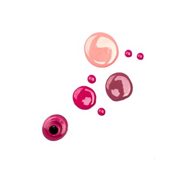 tırnak cilası izole beyaz arka plan üzerinde