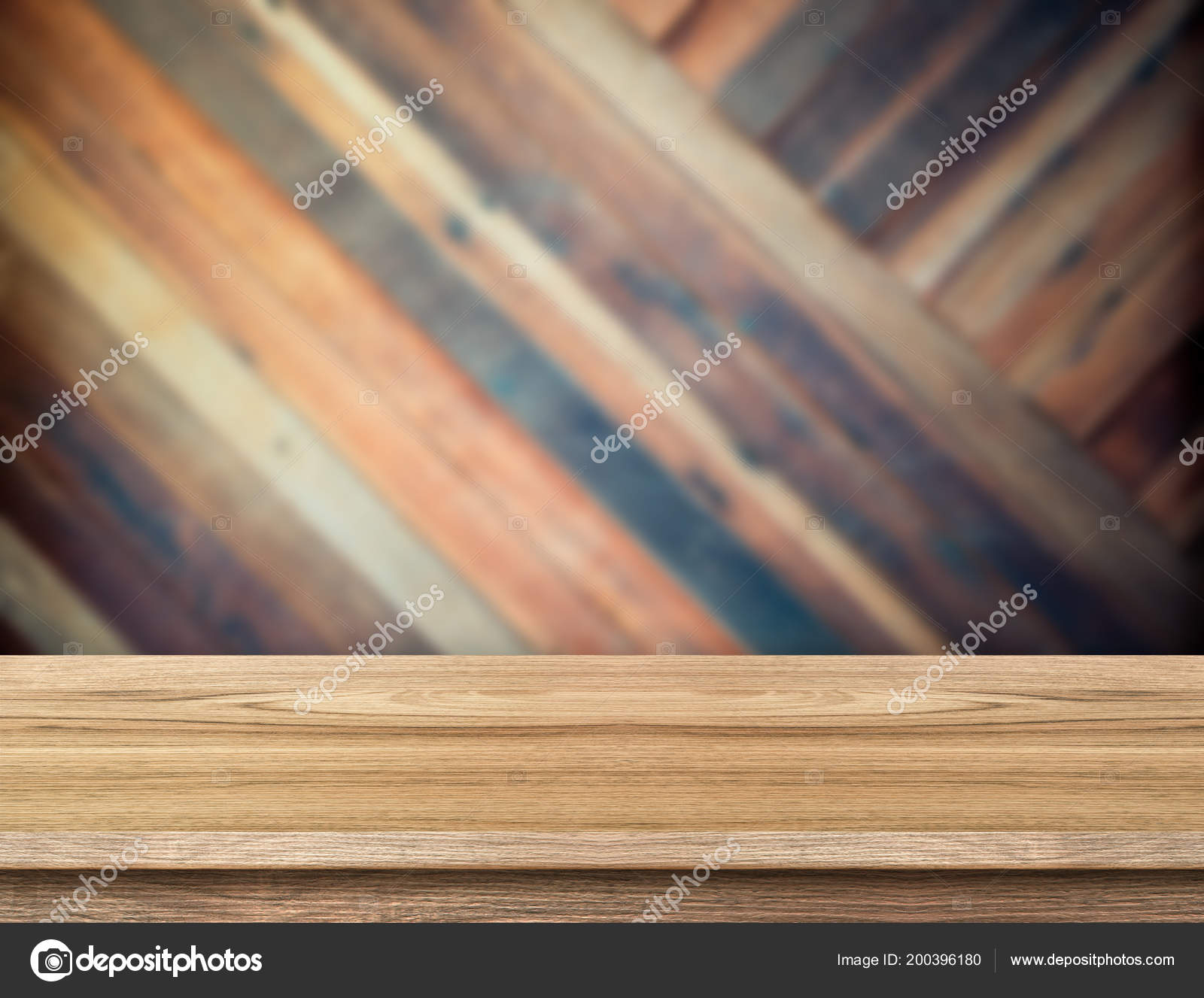 Modern Wooden Table Top Blurred Diagonal Wood Plank Wall Template — Stock  Photo © weedezign #200396180, image size:1600x1327