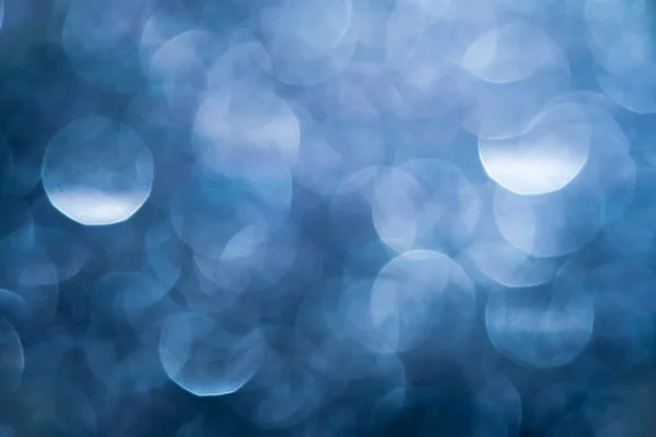 Blurred Dark Blue Bokeh Abstract Background Use Backdrop Holiday Anniversary — Stock Photo, Image