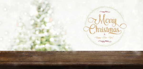 Buon Natale Felice Anno Nuovo Ghirlanda Con Texture Glitter Dorato — Foto Stock