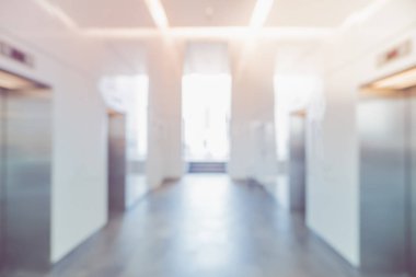 Arka plan, kongre salonu, ofis binası yolu arka plan Binası koridorunda bulanıklık