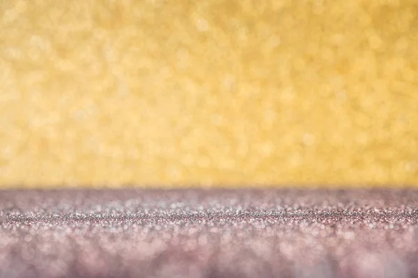 Abstract Gold Pale Red Sparkling Bokeh Wall Floor Background Studio — Stock Photo, Image