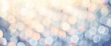 Soyut pastel mavi turuncu ve sarı renkli bokeh ışık background.light afiş boyutu geceleri Festivali göster