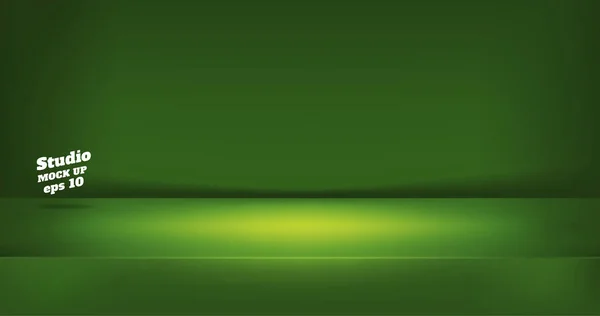Vector Lege Neon Stijl Donkere Lime Groene Kleur Studio Kamer — Stockvector