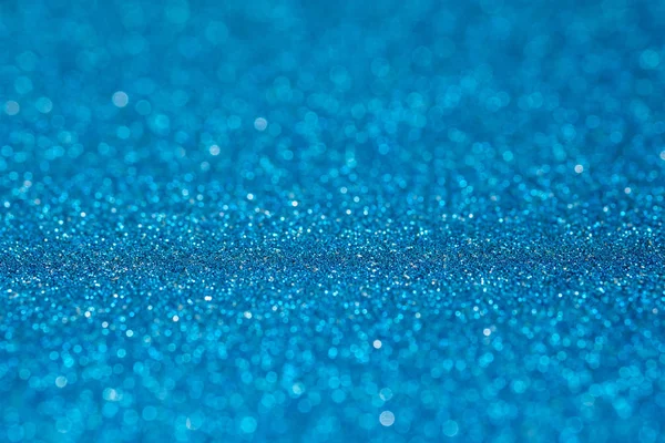 Abstract Blue Sparkling Glitter Wall Floor Perspective Background Studio Blur — Stock Photo, Image
