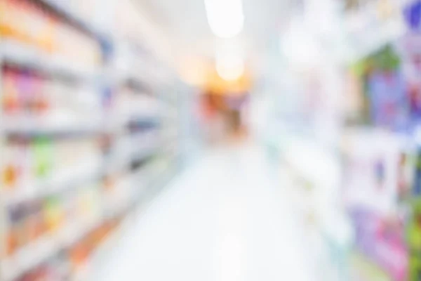 Blur supermercado supermercado loja fundo com produto fresco em — Fotografia de Stock