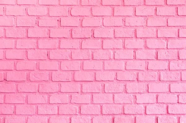 Fondo de textura de pared de ladrillo ordenado rosa pastel, telón de fondo para l — Foto de Stock