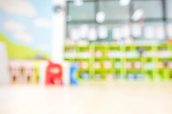 Blur library kindergarten school background with colorful color