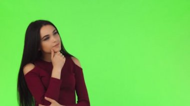 Çekici kadın kopya alanı seyir düşünüyorum