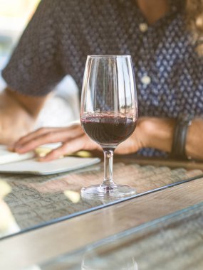 Wine tasting and evaluation in Quinta de Alcube in Setubal region, Portugal clipart