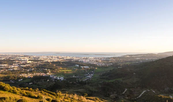 Pohled Setubal Město Hradu Palmela Okrese Setubal Portugalsko — Stock fotografie