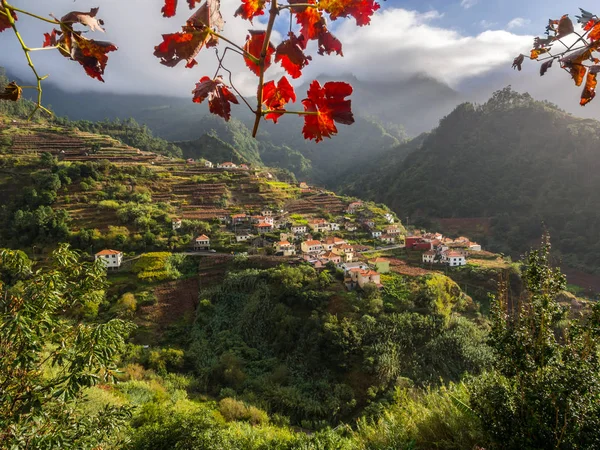 Γραφική Θέα Σπίτια Και Τοπίο Στο Νησί Madeira Πορτογαλία — Φωτογραφία Αρχείου