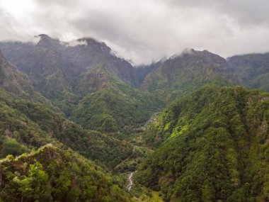 Balcoes de Ribeiro Frio bakış açısı, Madeira adasında Levada DOS Balcoes, Portekiz manzaralı