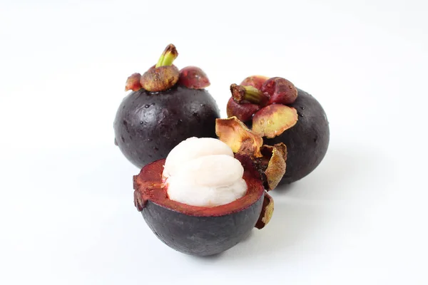 Lezzetli ıslak mangosteen açık