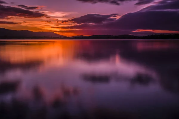 Sonnenuntergang Schönen Bodensee — Stockfoto