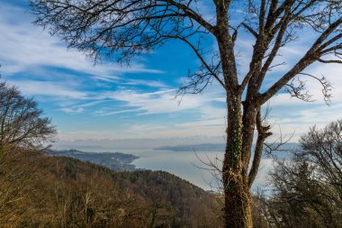 Panorama bahar zaman Konstanz Gölü