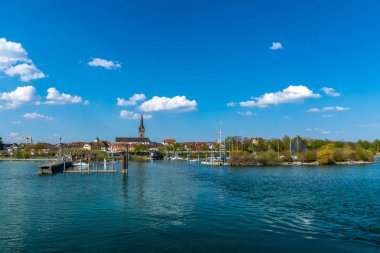 yaz saati göl konstanz radolfzell silueti 