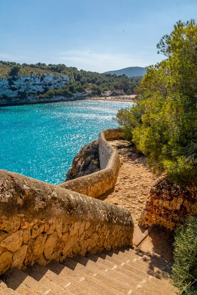 Sti Til Stranden Cala Romantica Sommerferie - Stock-foto