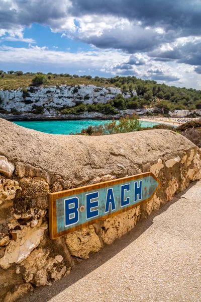 Plaża Cala Romantica Lato Wakacje Błękitnym Niebem — Zdjęcie stockowe