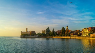 Tatil Langenargen Lake Constance yaz Panoraması