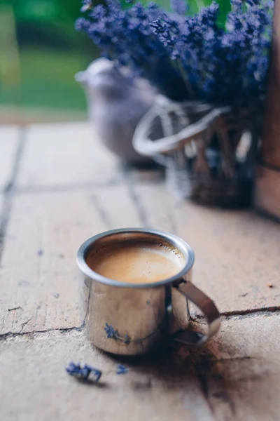 Morning Cup Coffee Window — Stock Photo, Image