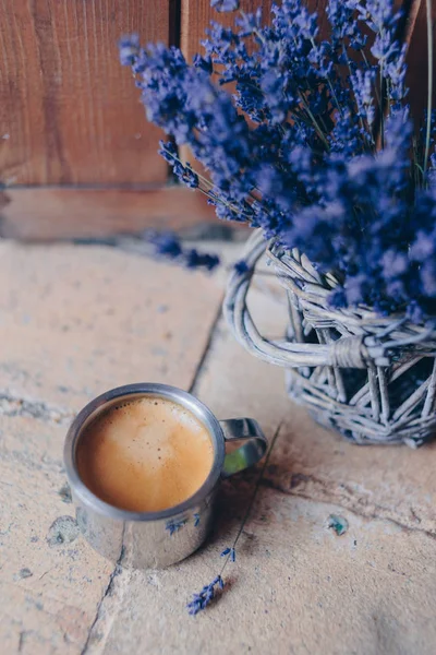 Morning Cup Coffee Window — Stock Photo, Image