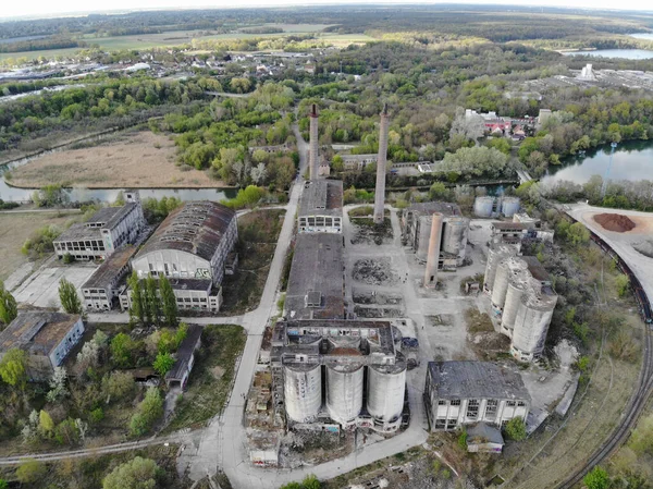 Aerial View Abandoned Lime Plant — Stock Photo, Image