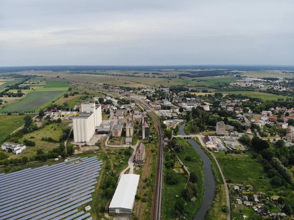 Vue Aérienne Pasewalk Une Ville District Vorpommern Greifswald Dans État — Photo