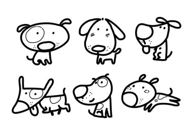 Grafik köpekler, vektör