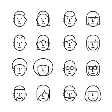 simge insan kafa, vektör