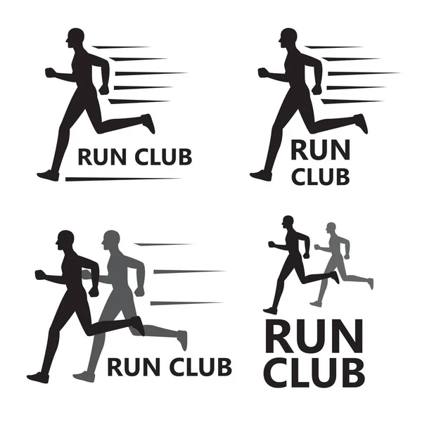 Graphic run club, vector — Stock Vector