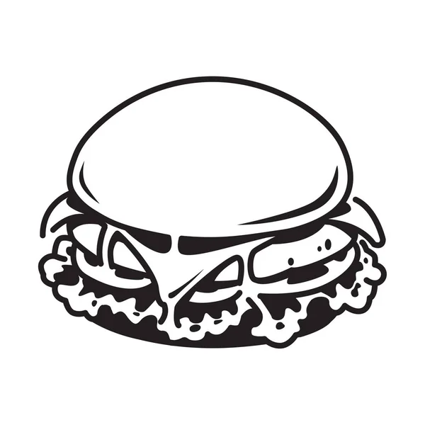 Hamburguesa gráfica, vector — Vector de stock