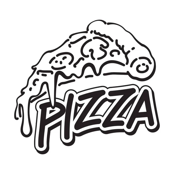 Pizza gráfica, vector — Vector de stock