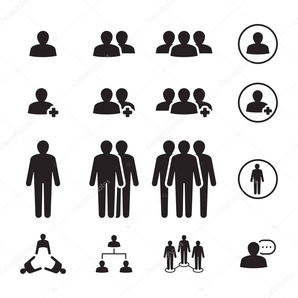Icon people on white background, EPS 10