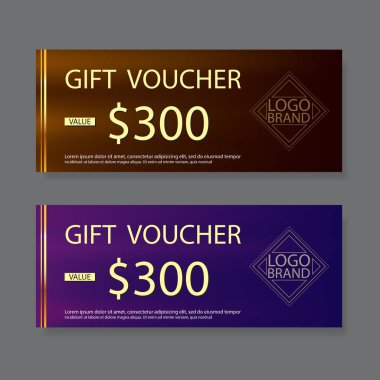 Hediye çeki şablon, vektör