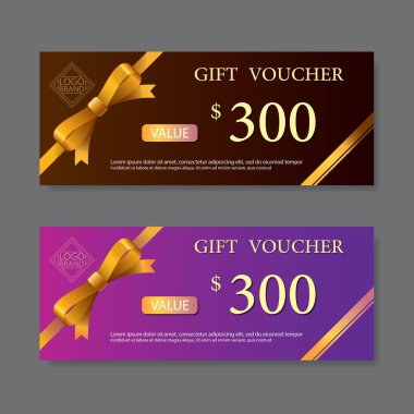Hediye çeki şablon, vektör