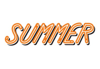 Yaz tipografi çizgi roman tarzı, vektör