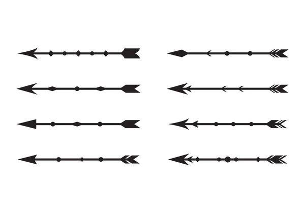 Vintage black arrow vector set — стоковый вектор