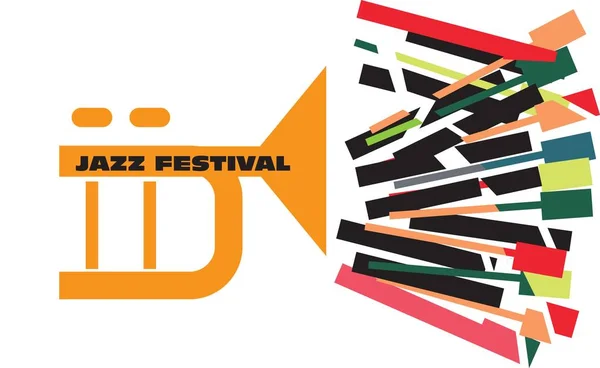 Vecteur Festival Musique Conceptuelle Créative Instruments Musique — Image vectorielle